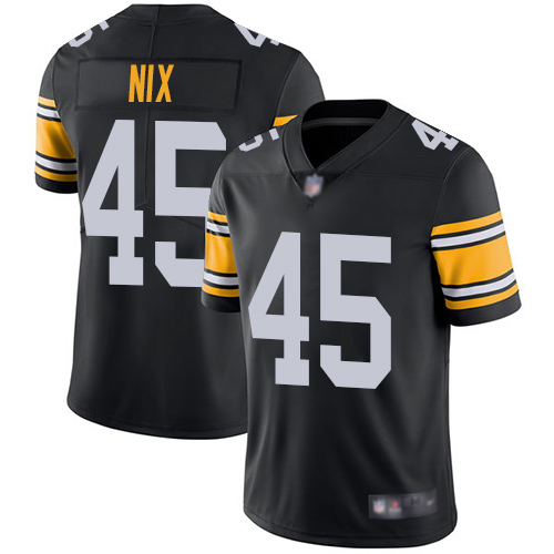 Men Pittsburgh Steelers Football #45 Limited Black Roosevelt Nix Alternate Vapor Untouchable Nike NFL Jersey->women nfl jersey->Women Jersey